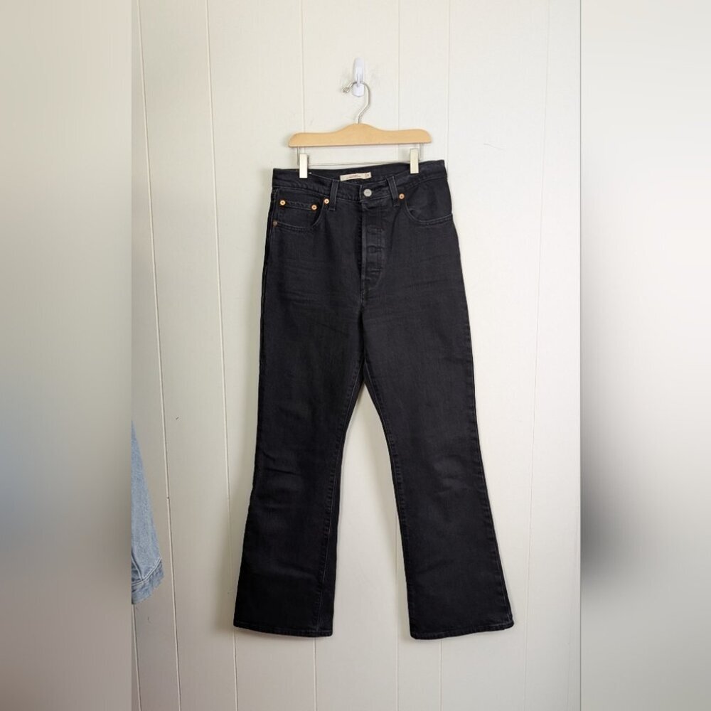 Levi's Black Boot Cut Jeans High-Waisted Sleek - Picture 2 of 9